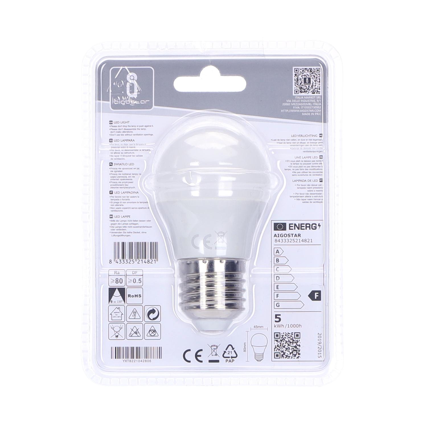 LED E27 4.9W G45