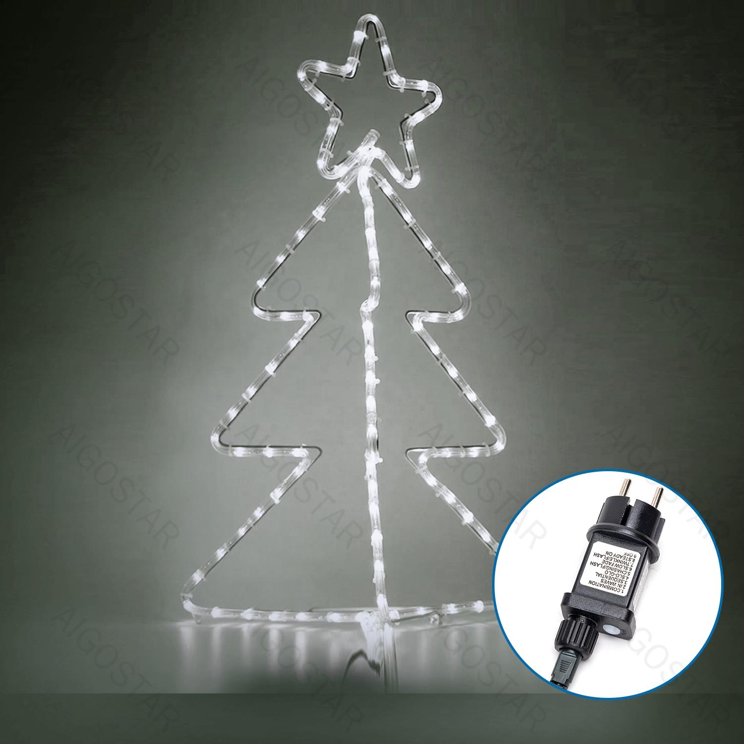 Christmas decoration - low-voltage 3D Christmas tree light, white light, 1.7m