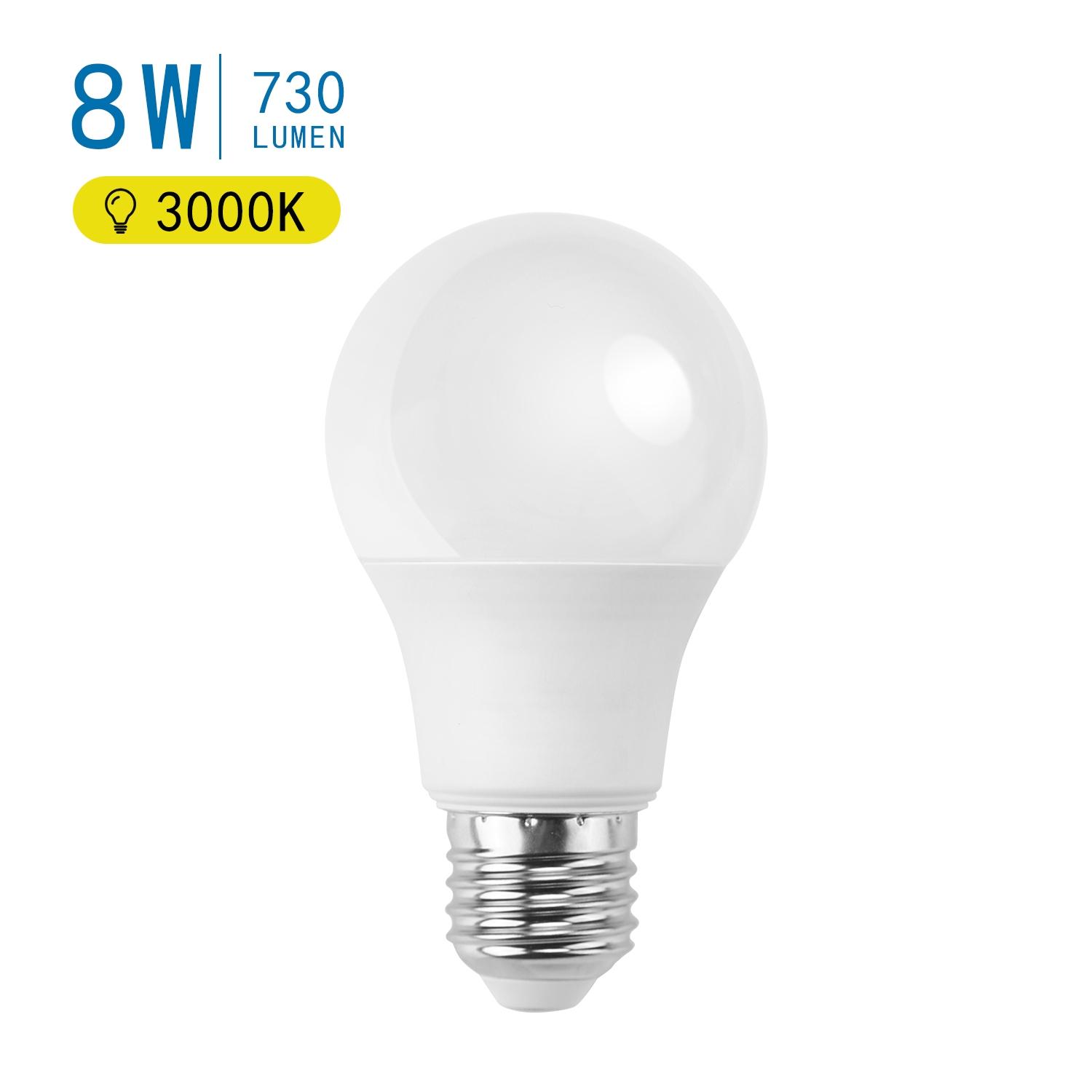 LED A60 E27 8W 3000k