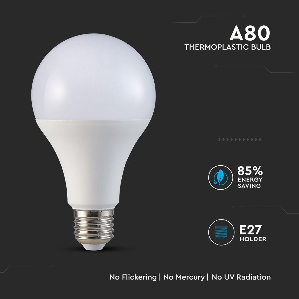 VT-298 18W A80 LED PLASTIC BULB SAMSUNG CHIP 4000K E27