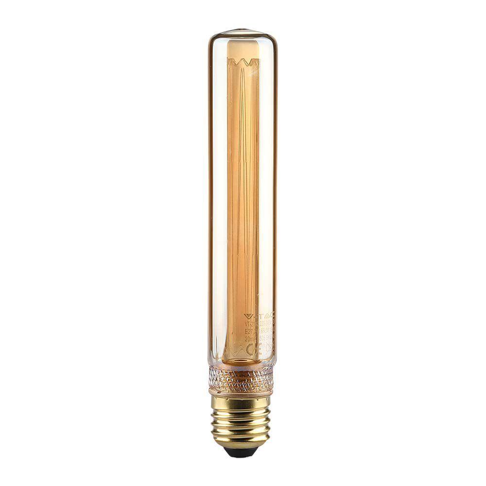 VT-2162 2W T30 LED ART FILAMENT BULB AMBER GLASS 1800K E27