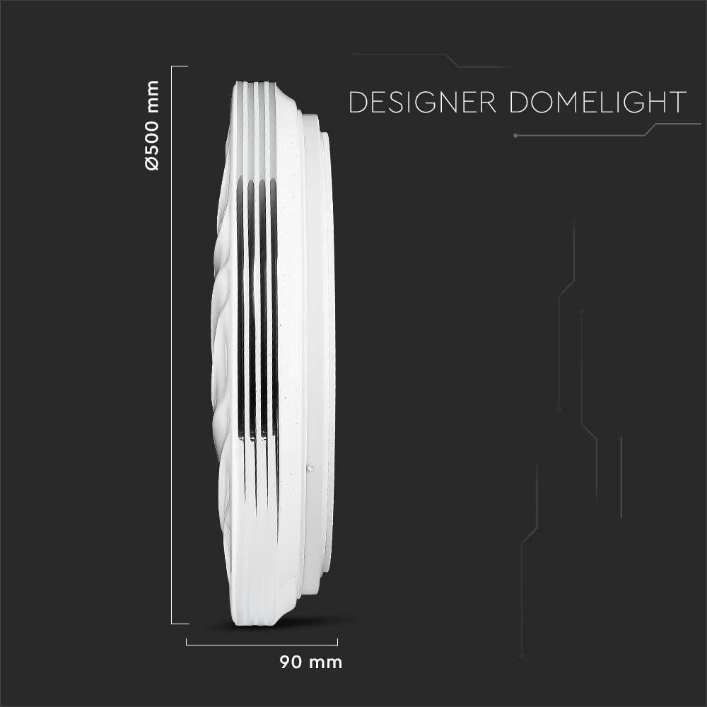 VT-8503 LED 30W/60W/30W DESIGNER DOMELIGHT REMOTE CONTROL CCT CHANGING DIMMABLE WAVE COVER