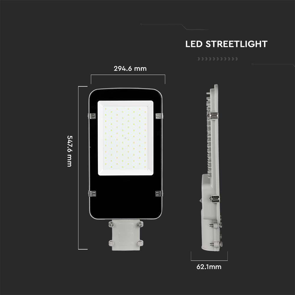 100W Lampa uliczna LED, Chip SAMSUNG, Barwa:6500K, Obudowa: Szara, VTAC, SKU 21530