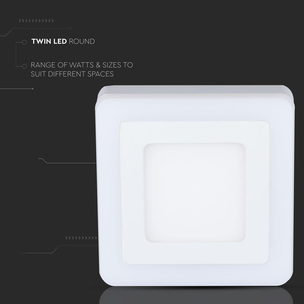 VT-1509 15W LED SURFACE PANEL 6400K SQUARE