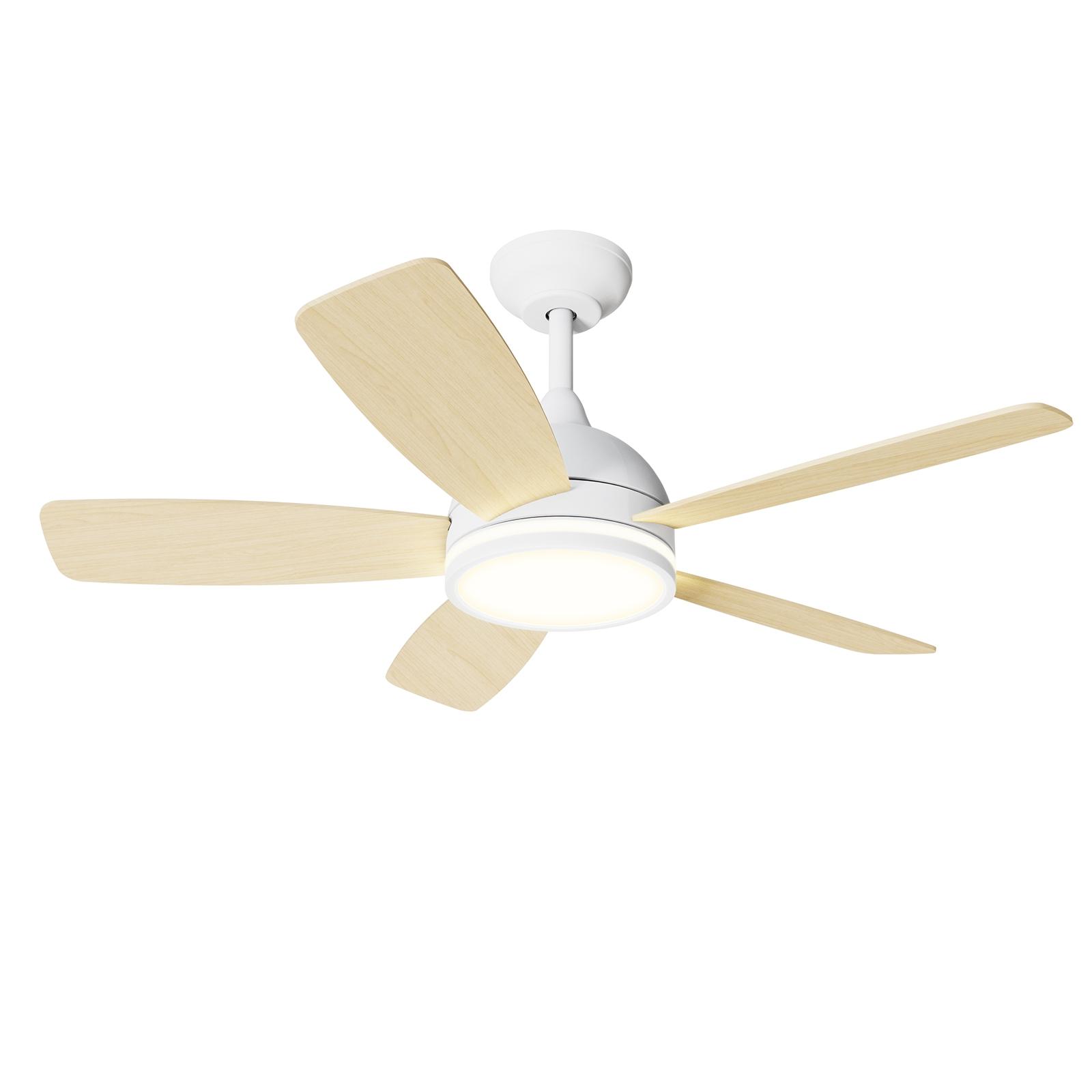 LED CEILING  FAN 52-inch  FIVE-LEAF 6 LEVELS WHITE