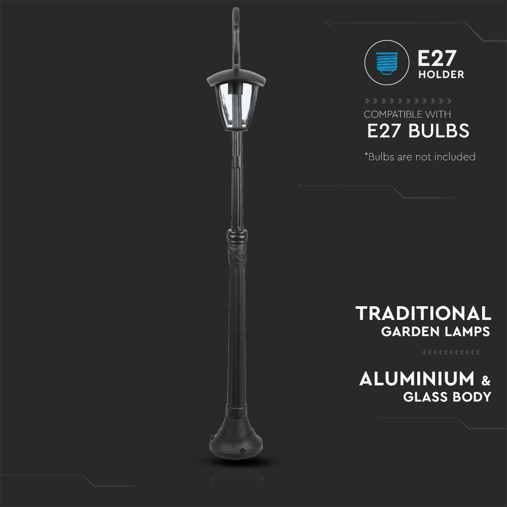 VT-738 PE27 POLE LAMP-BLACK (2 HEADS)