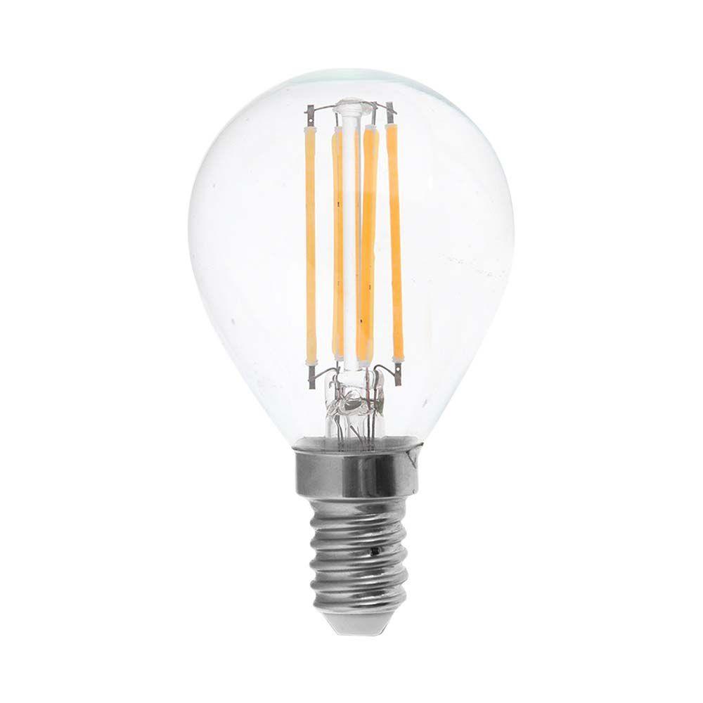 4W P45 Żarówka LED Filament, Klosz Transparentny, Barwa:3000K, Trzonek:E14, VTAC, SKU 214300