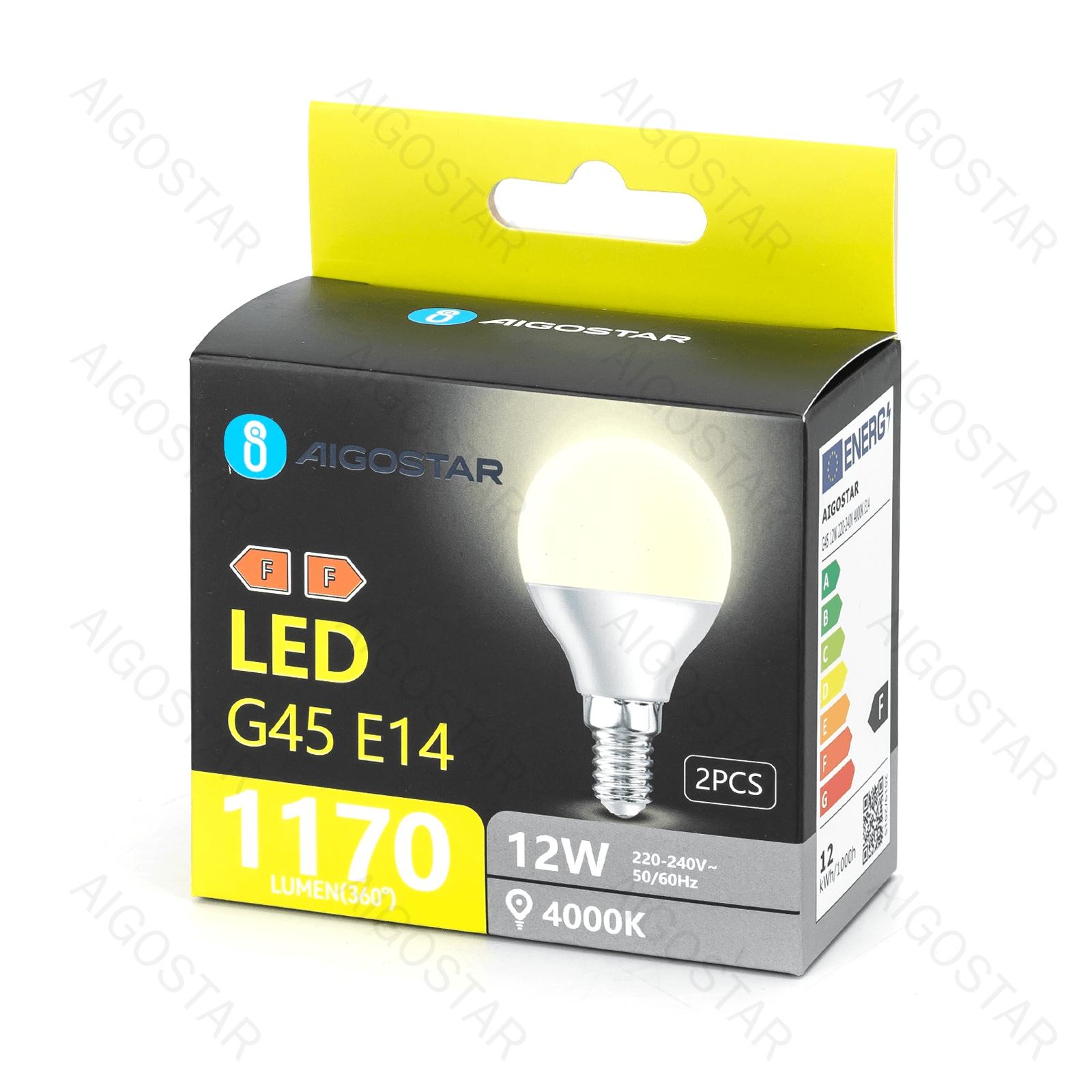 LED A5 G45 E14 12W 4000K/DOUBLE/COLOR BOX