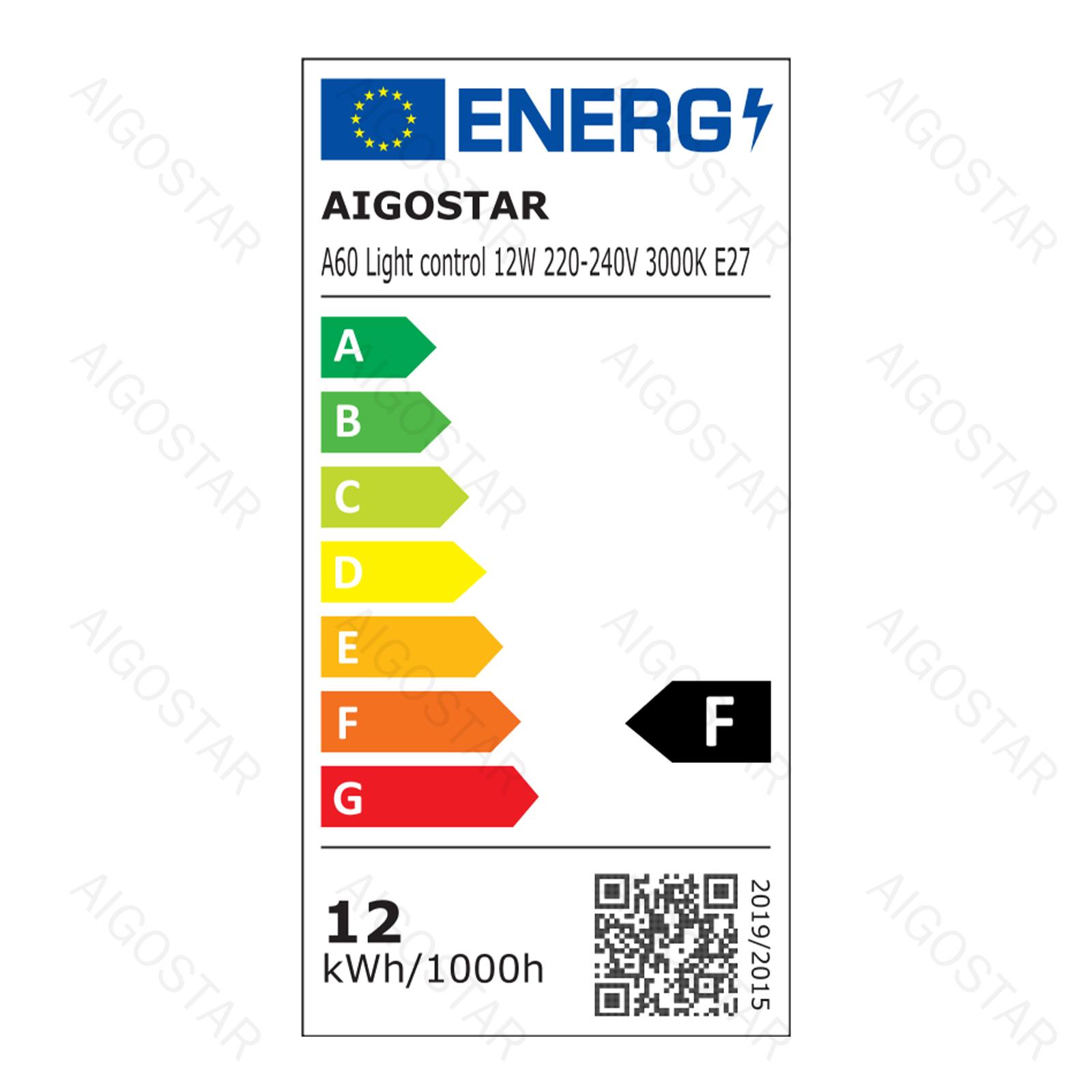 Żarówka indukcyjna LED z czujnikiem światła A60 E27 12W 3000K