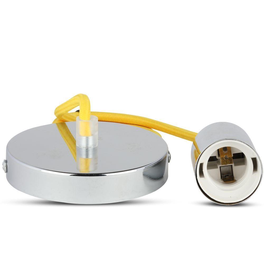 VT-7338 E27 CHROME METAL CUP PENDANT LIGHT-YELLOW