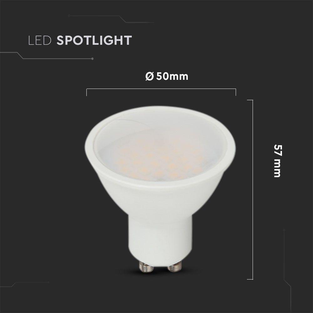 VT-271 10W GU10 LED PLASTIC SPOTLIGHT-MILKY COVER SAMSUNG CHIP 4000K