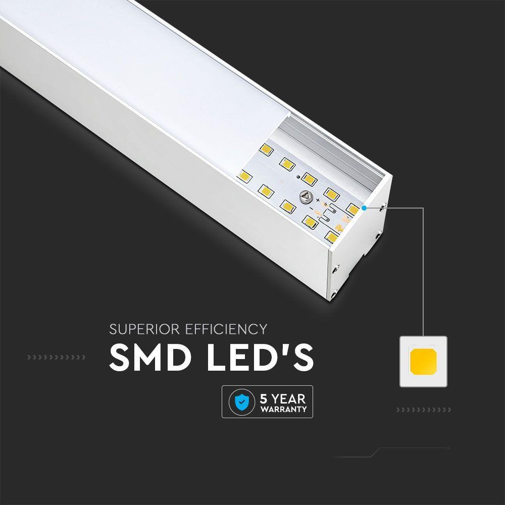 40W Lampa Liniowa LED, Chip SAMSUNG, Barwa:6400K, Obudowa: Biała, VTAC, SKU 21602