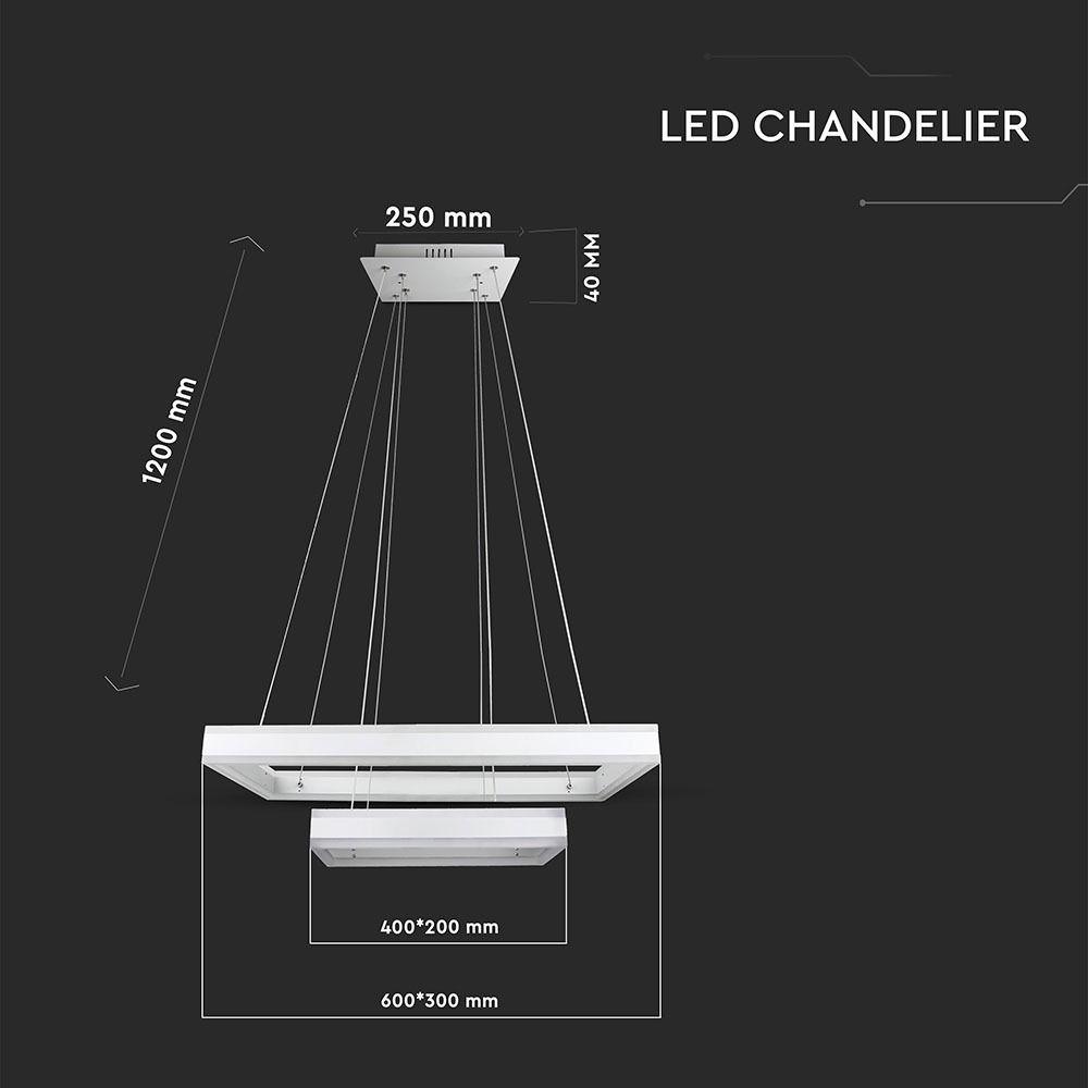 VT-101-2D 115W SOFT LIGHT CHANDELIER 3000K,DIMMABLE-WHITE