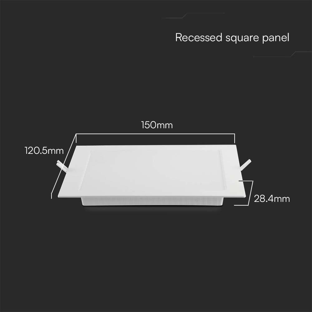 VT-61006 6W BACKLIT RECESSED PANEL 3000K SQ