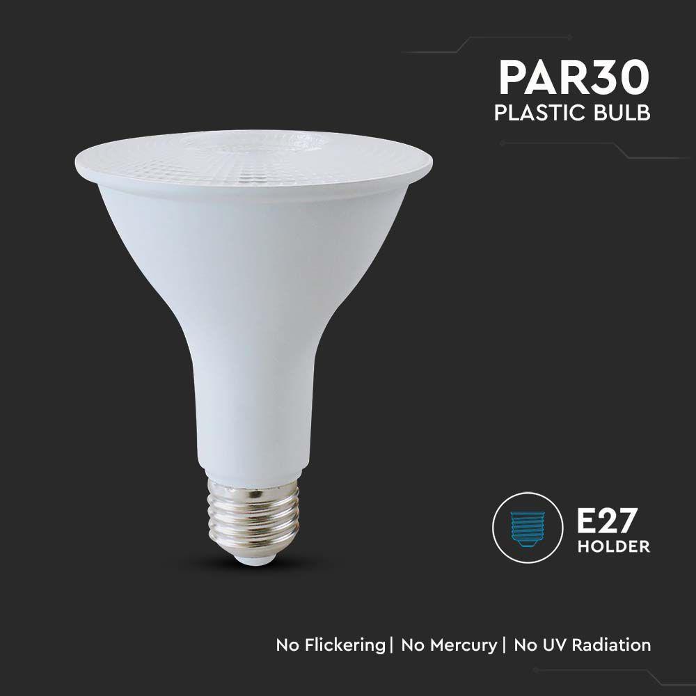 11W PAR 30 Żarówka LED, Chip SAMSUNG, Barwa:3000K, Trzonek:E27, VTAC, SKU 21153