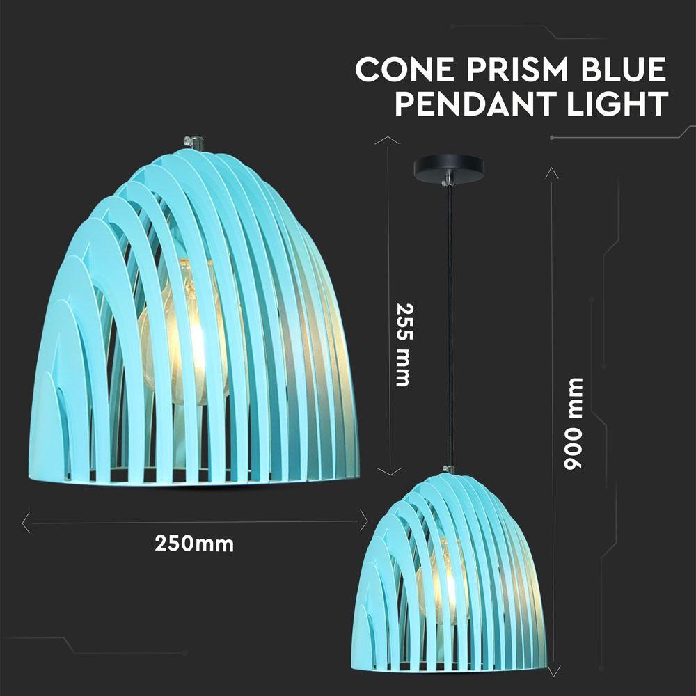 VT-7255 CONE PRISM BLUE PENDANT LIGHT(E27) D:250*270MM