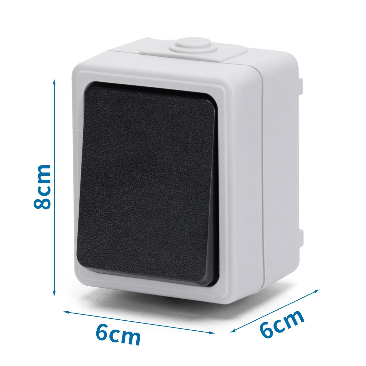 German Surface-Mounted Doorbell Switch Gray