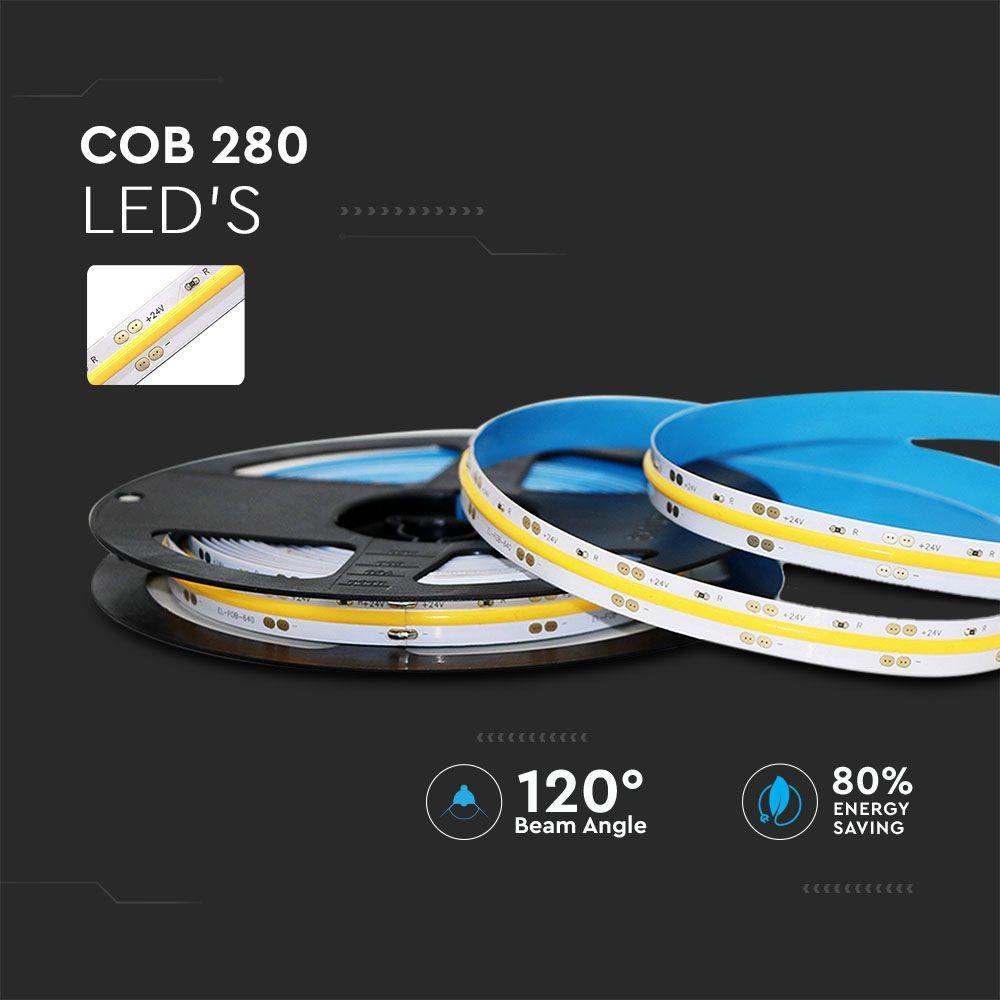 VT-COB 280 10W/M LED COB STRIP LIGHT 3000K IP20 24V