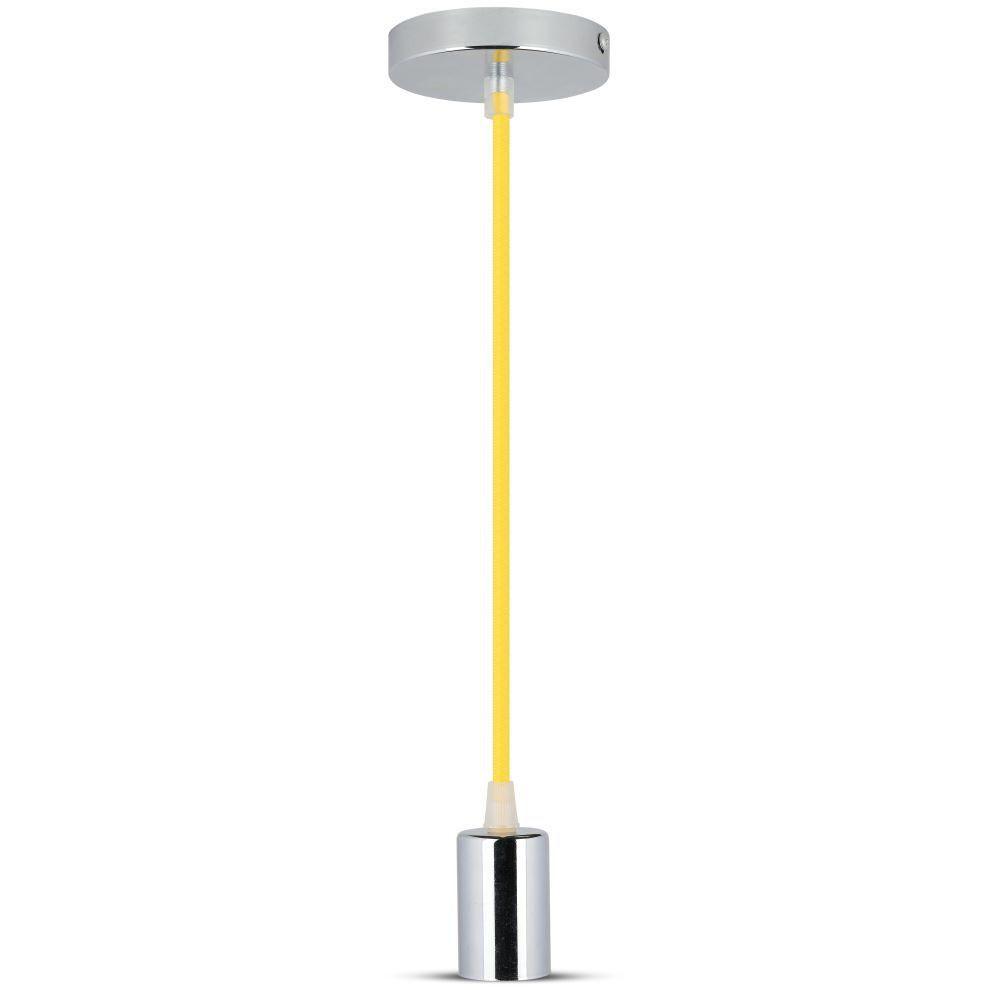 VT-7338 E27 CHROME METAL CUP PENDANT LIGHT-YELLOW