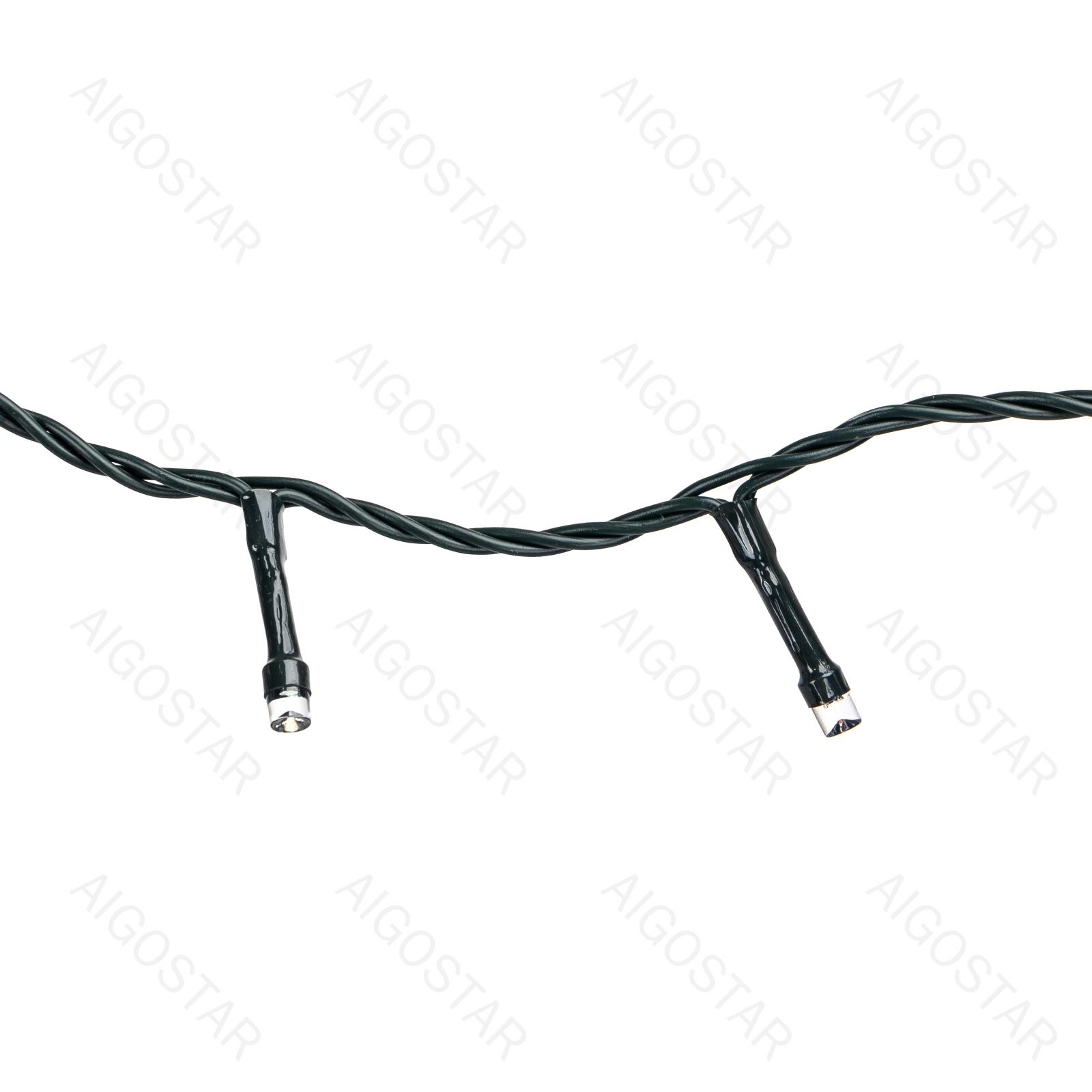 Low Voltage Flat String Lights-RGBY-3M+10M-200LED-5CM/LED-green black wire-8blink+time+IP44