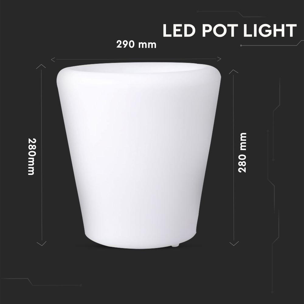 Oprawa ogrodowa LED POT , , Wymiary:28X29cm, VTAC, SKU 40181