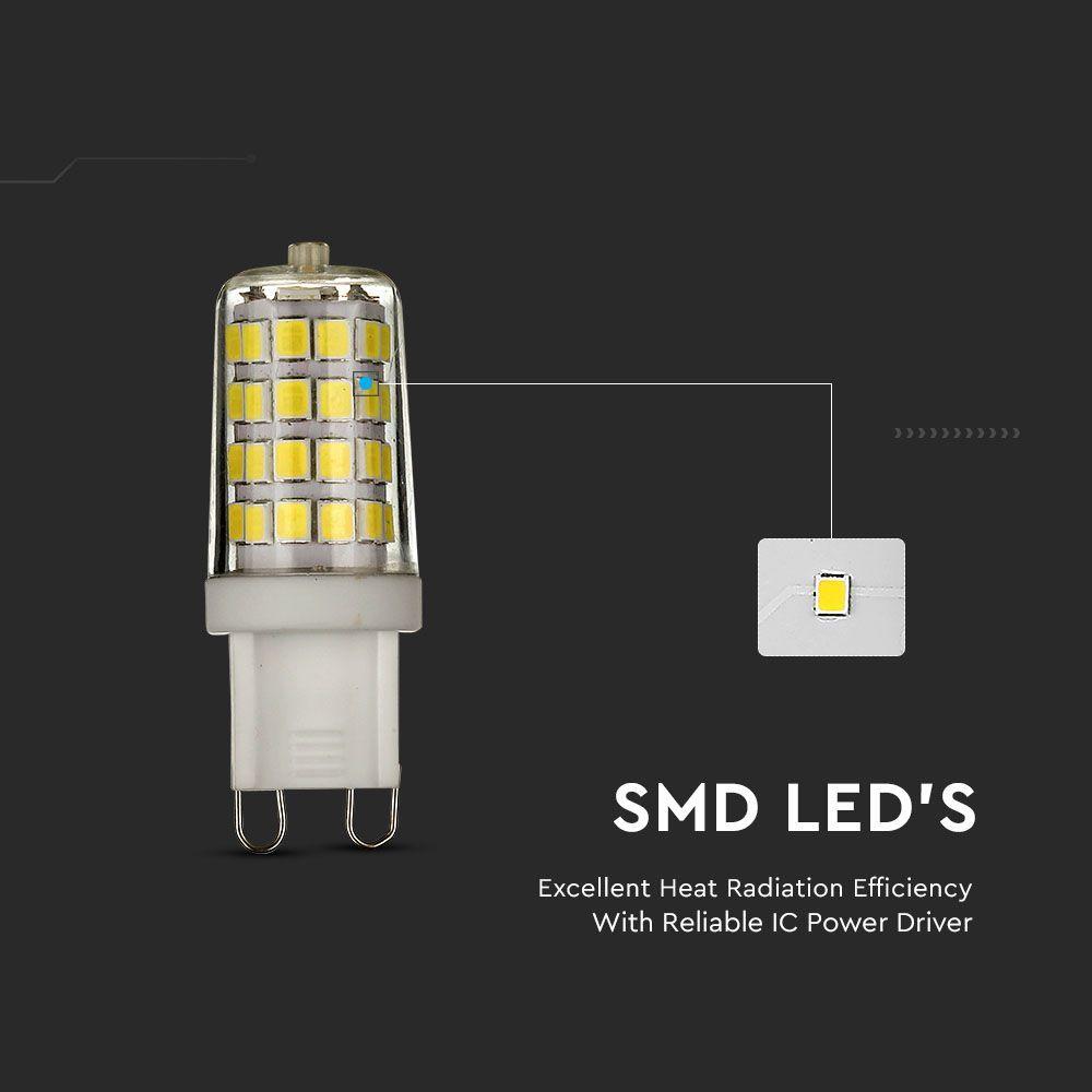 3W G9 Żarówka LED, Chip SAMSUNG, Barwa:6500K, Trzonek:G9, VTAC, SKU 21248