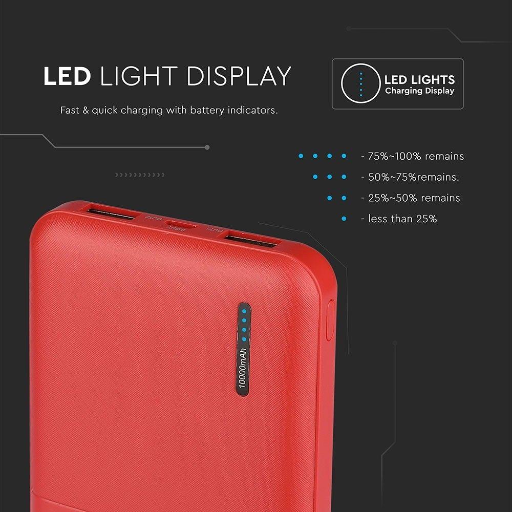 VT-3518 10000mah POWER BANK-RED