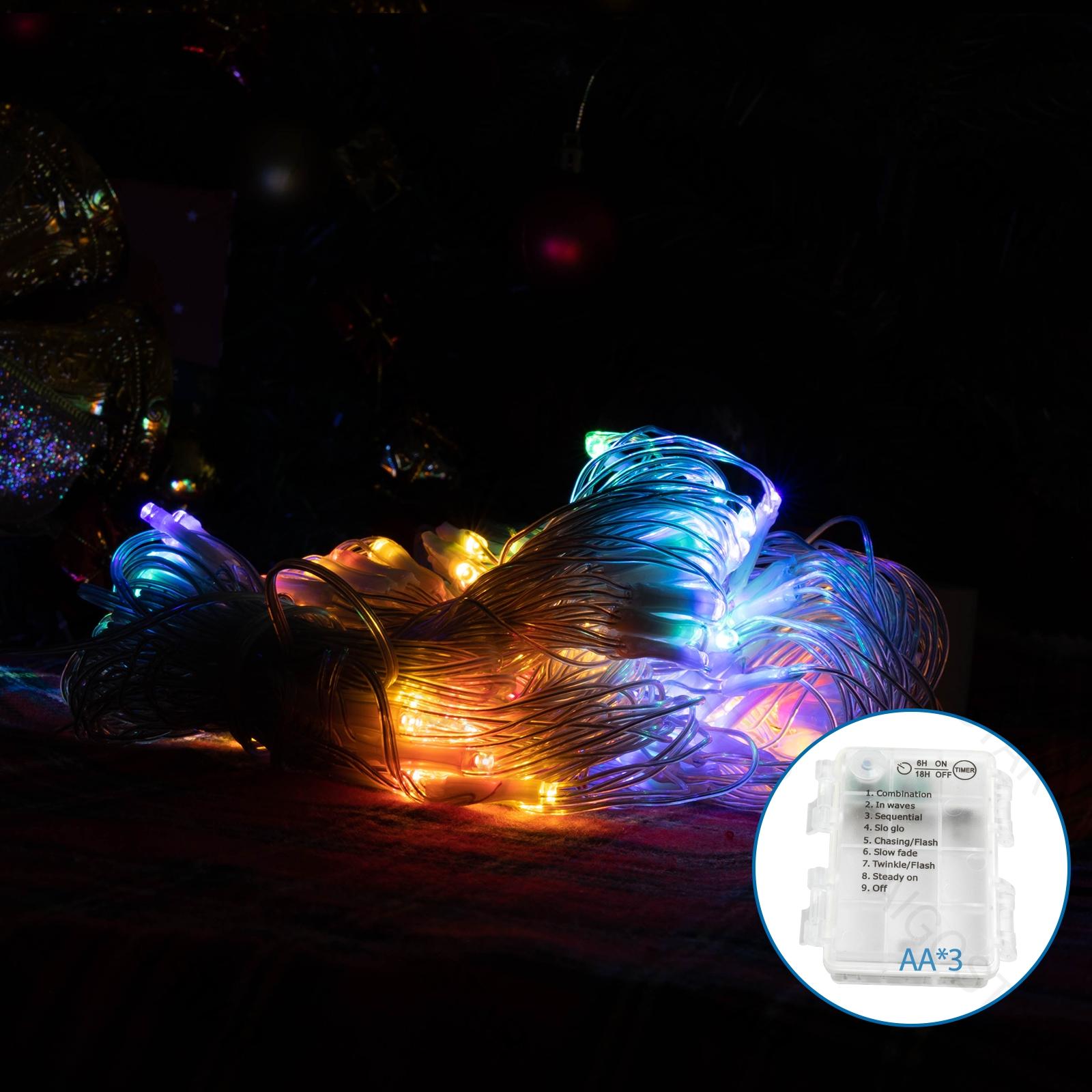 3AA battery net light flat string lights, RGBY, 3m*1.5m