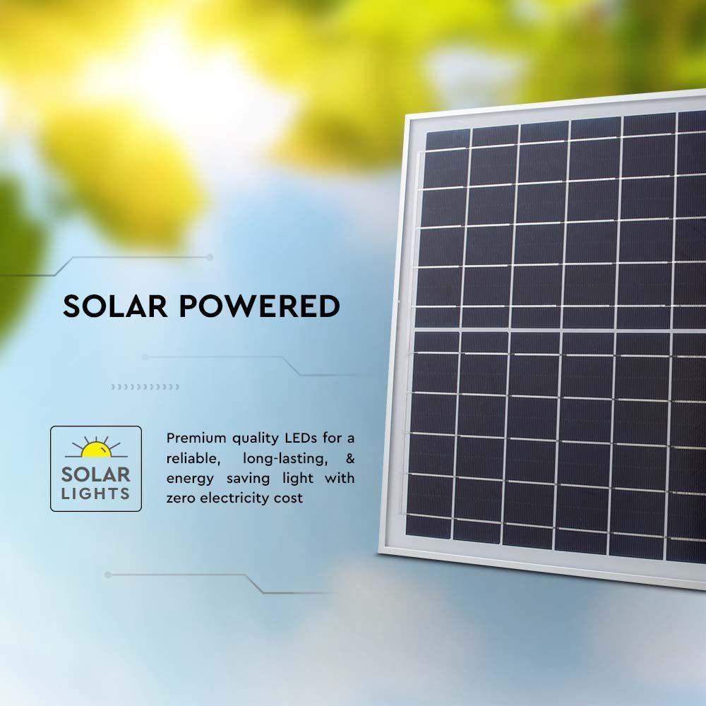 VT-200W 40W SOLAR PANEL WITH LED FLOODLIGHT 6400K WHITE BODY