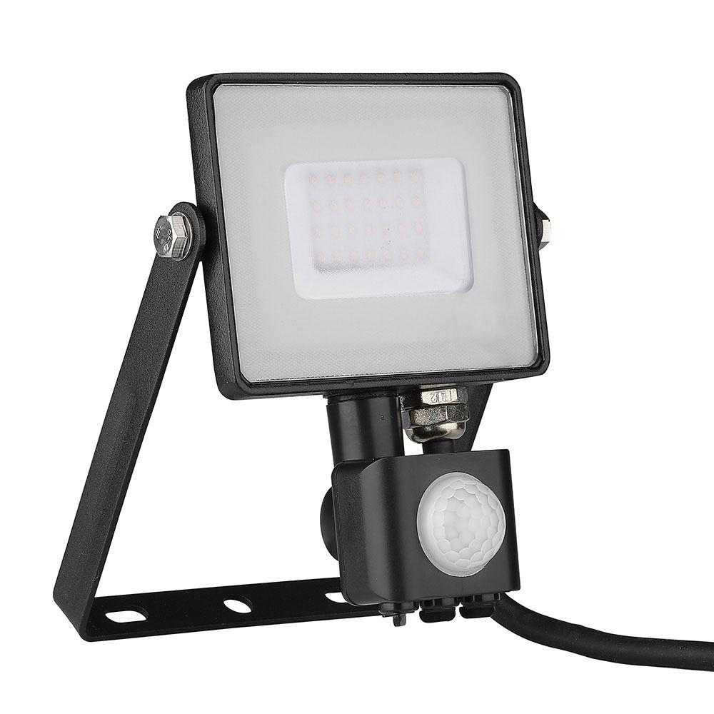 VT-30-S 30W SMD PIR SENSOR FLOODLIGHT SAMSUNG CHIP 6400K BLACK BODY