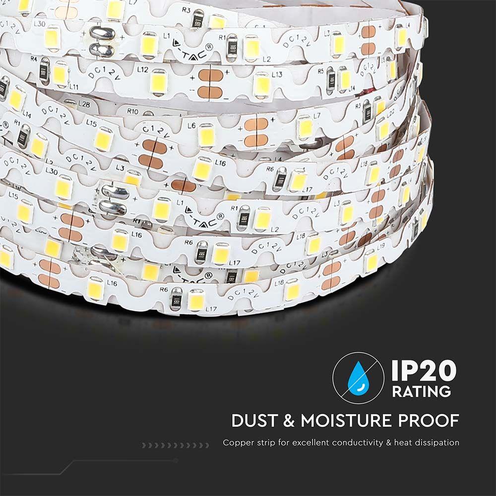 VT-2835 60 5W/M LED STRIP LIGHT S SHAPE 3000K 12V IP20 (5M/ROLL)(PRICE PER M)