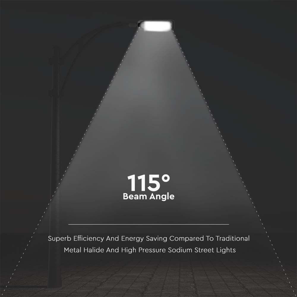 100W Lampa uliczna LED, Barwa: 4000K, Obudowa: Szara, VTAC, SKU 7890