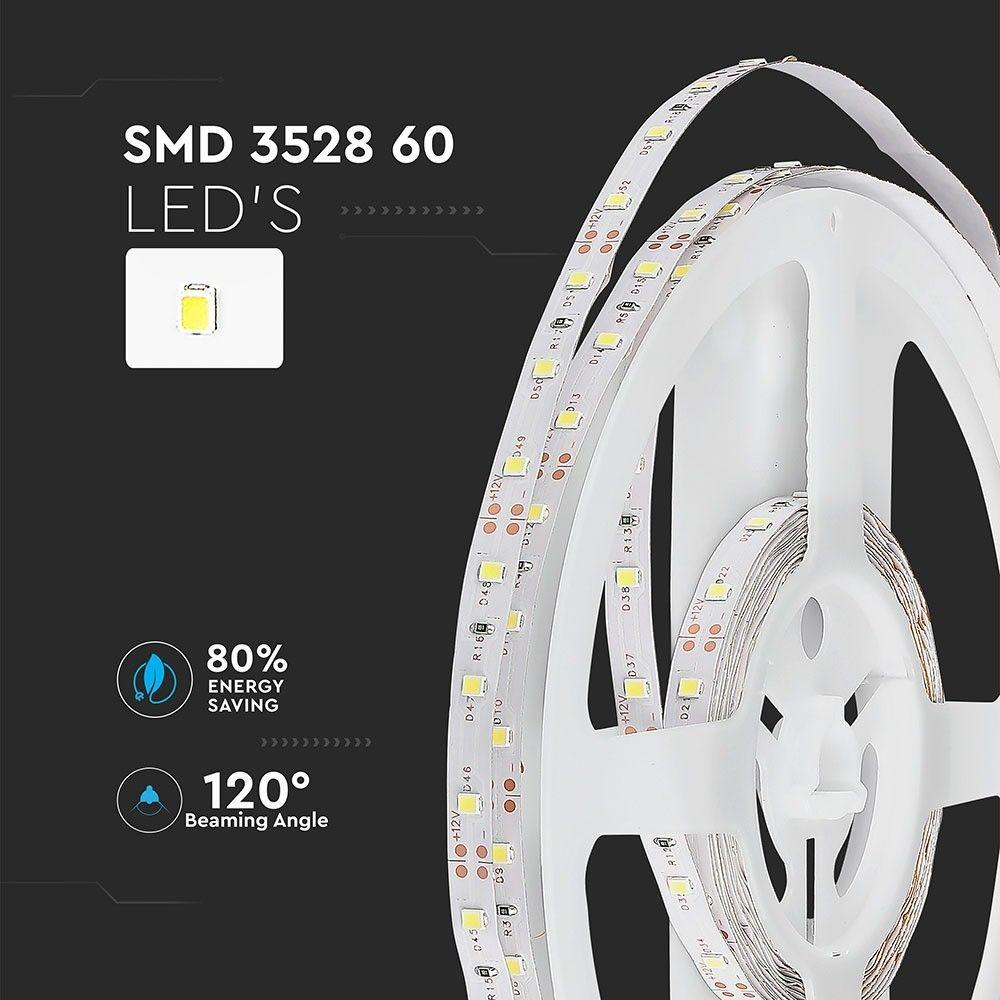 VT-3528-60 3.6W/M LED STRIP LIGHT 3000K IP20 (5M/ROLL)(PRICE PER M)