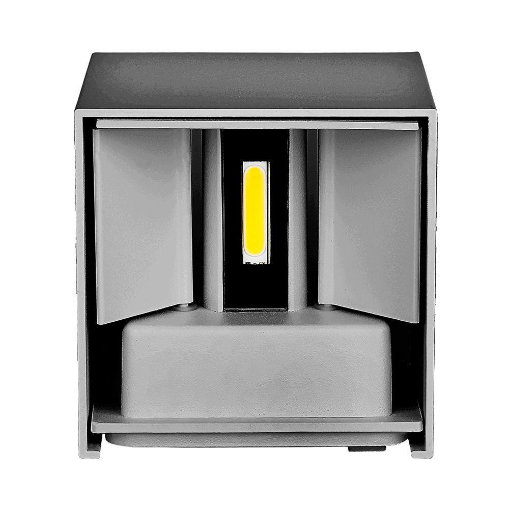 VT-759-12 11W WALL LAMP BRIDGELUX CHIP 3000K GREY SQUARE