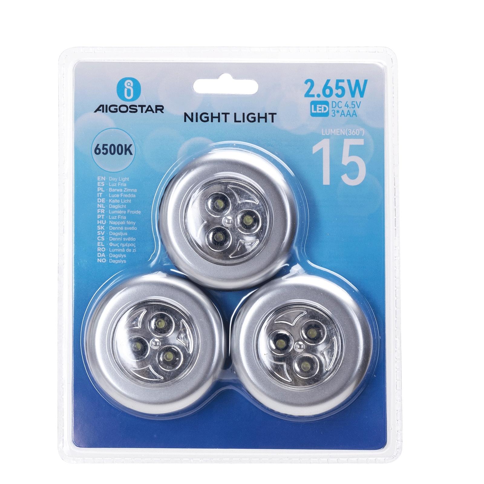 Night light 6500K 3pcs 3*AAA