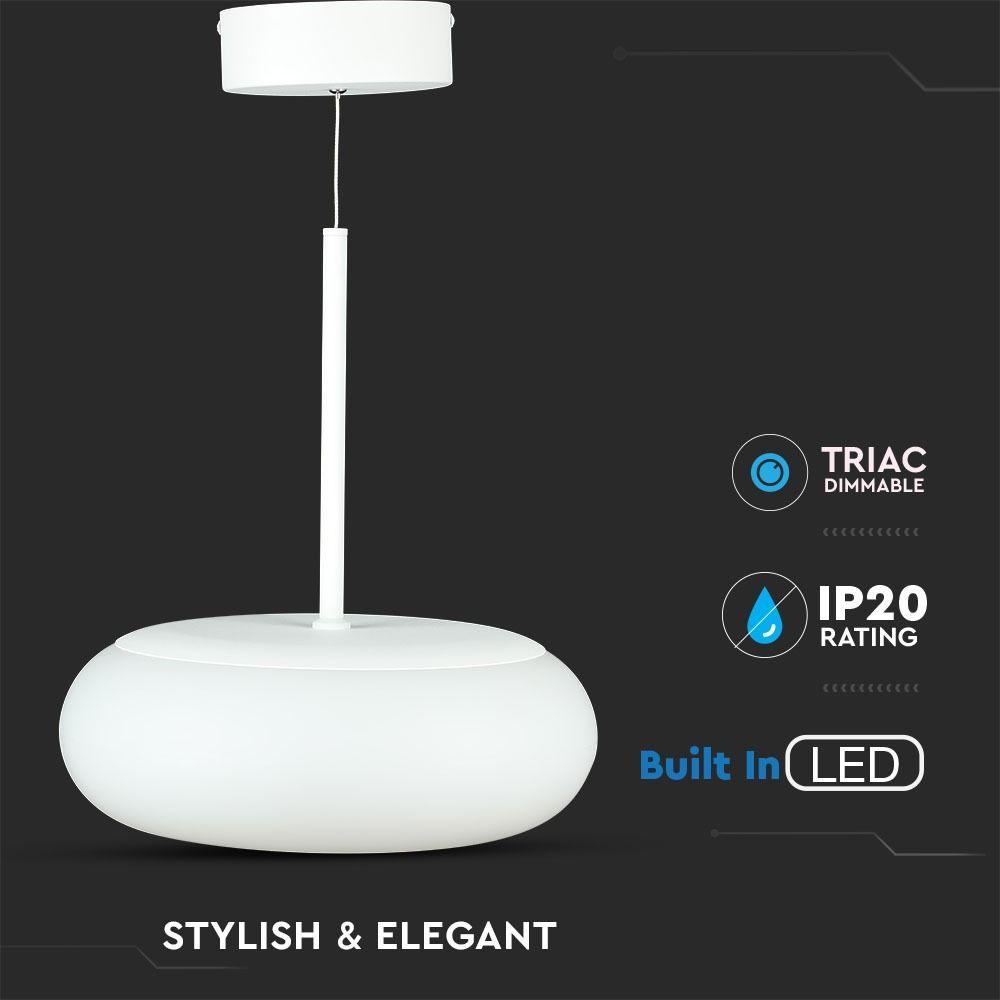 VT-7351 25W LED DESIGNER HANGING PENDANT LIGHT(TRIAC DIMMABLE) 3000k -WHITE