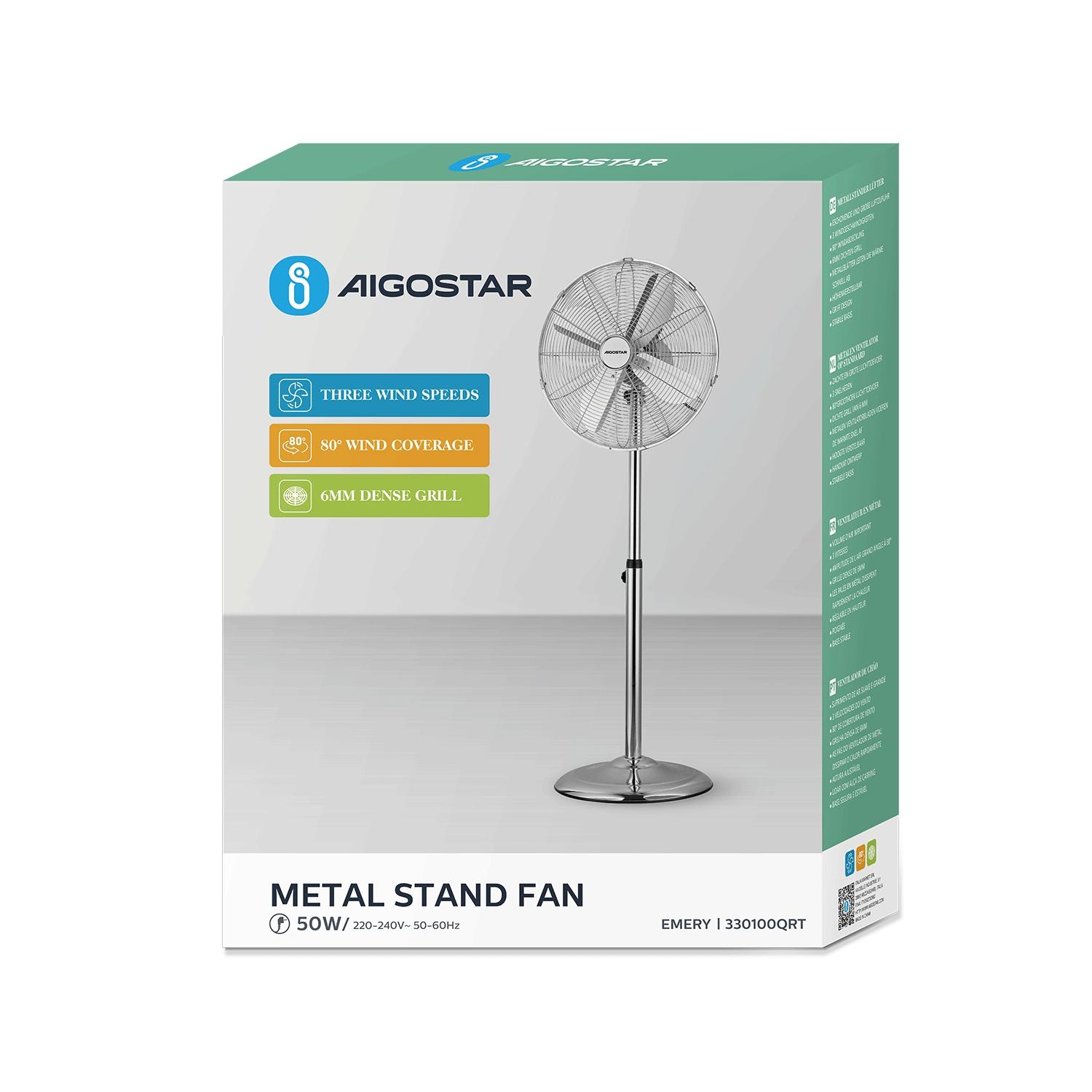 16-in Mechanical Metal Stand Fan