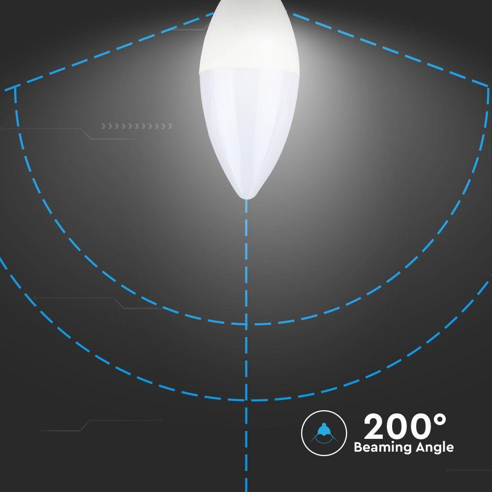 4.5W C35 Żarówka LED, Chip SAMSUNG, Barwa:4000K, Klasa: A++, Trzonek:E14, VTAC, SKU 259