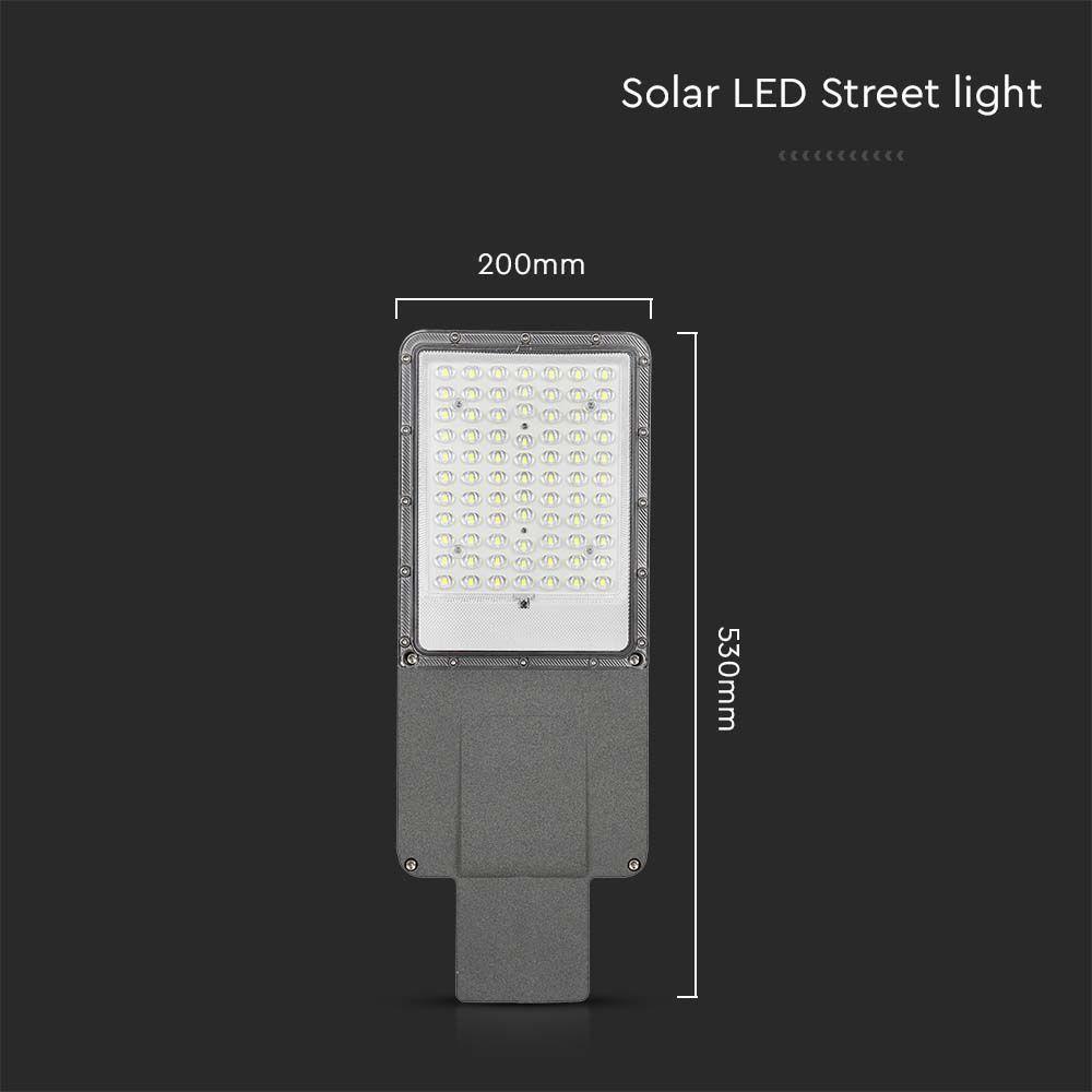 20W Lampa Uliczna LED Solarna,  Bateria: 40AH LiFePO4, Barwa: 4000K     , VTAC, SKU 10224