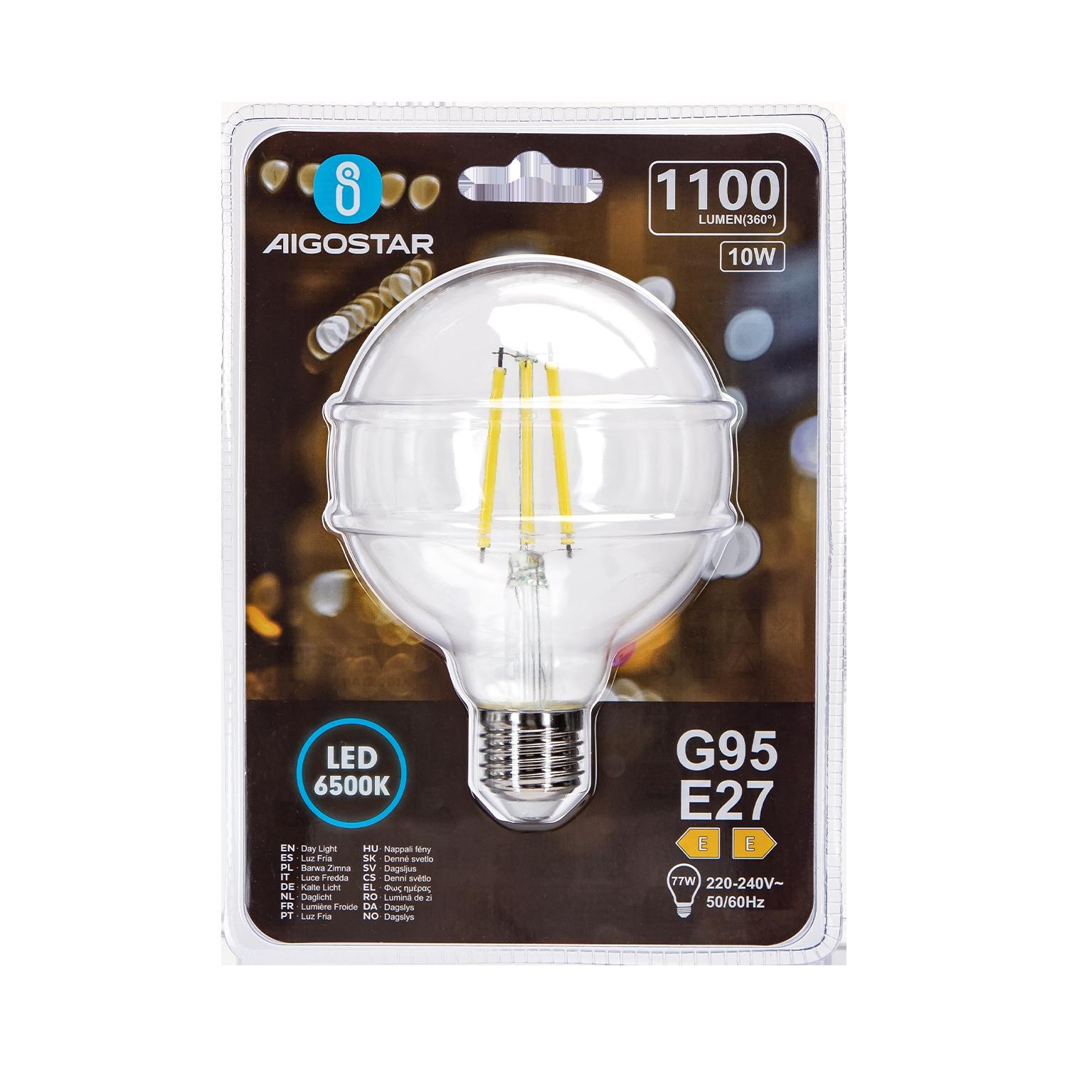 Żarówka LED Filament (Przezroczysta) G95 E27 10W