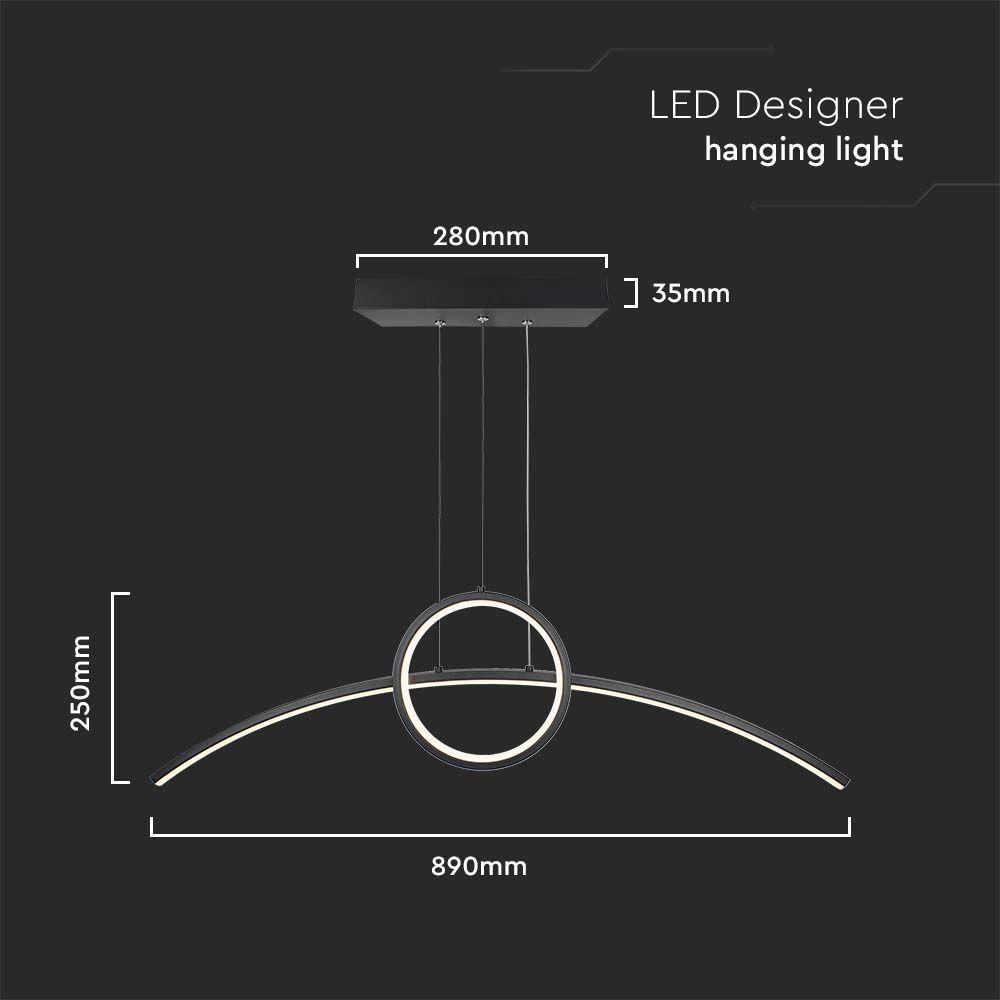 VT-7766 30W LED DESIGNER LIGHT 4000K BLACK