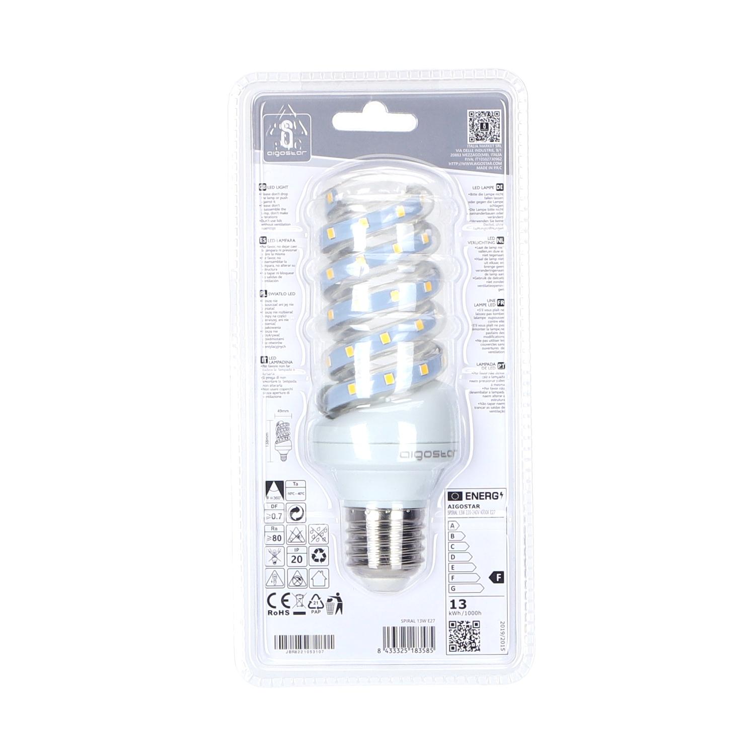 Świetlówka spiralna LED E27 13W (13W,E27,4000K)