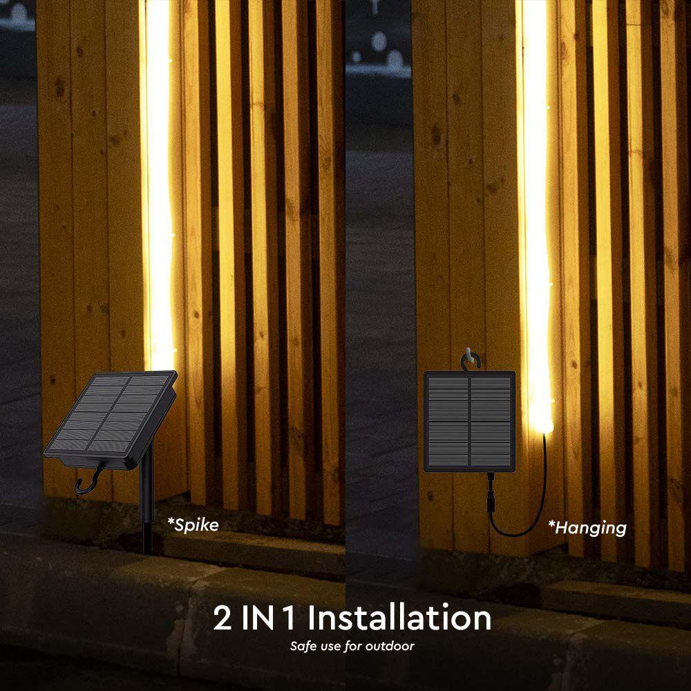 1.2W Taśma LED z panelem solarnym, Barwa: 3000K, IP67 , VTAC, SKU 23044