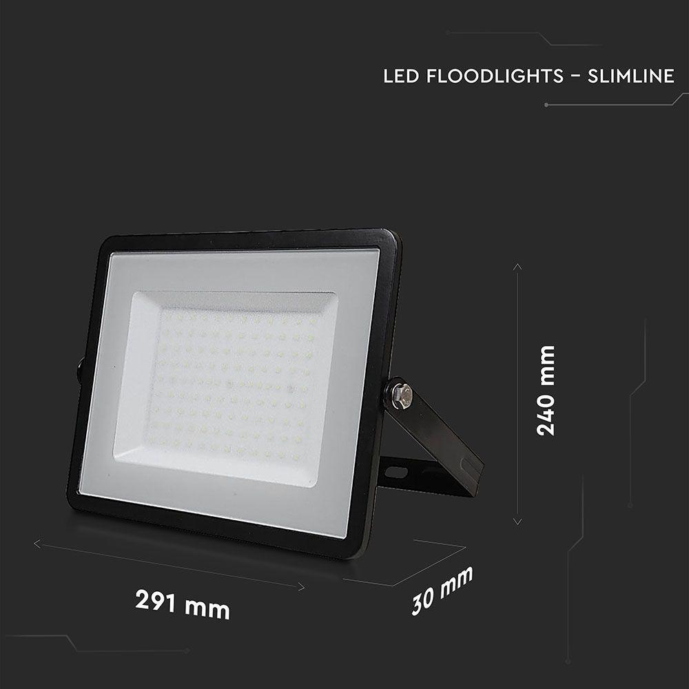 100W Naświetlacz LED SMD, Chip SAMSUNG, Barwa:3000K, Obudowa: Czarna, VTAC, SKU 21412