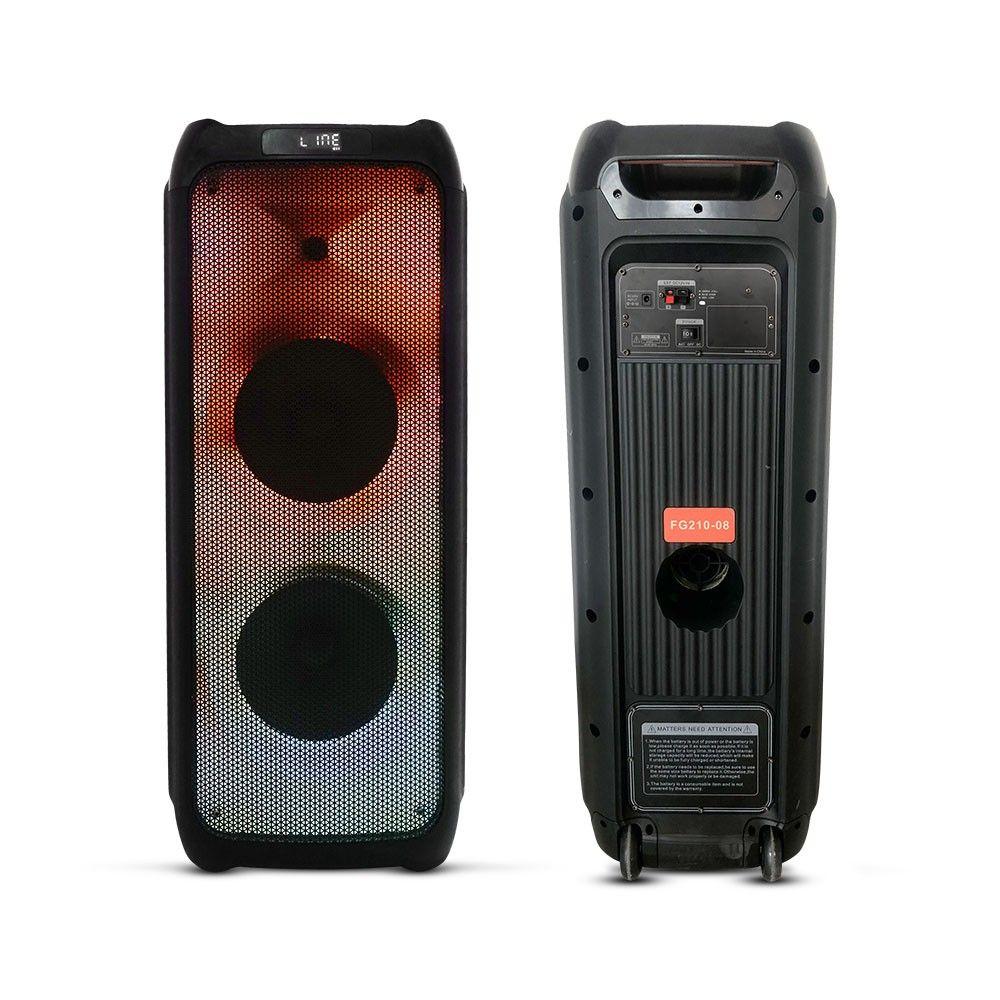 VT-6310-2 100W RECHARGEABLE SPEAKER (TWS FUNCTION) 1 WIRELESS MICROPHONE-RFCONTROL(2*10inch)