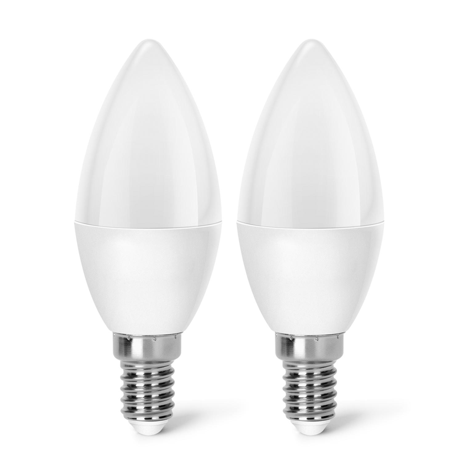 LED E14 6W C37 2pcs