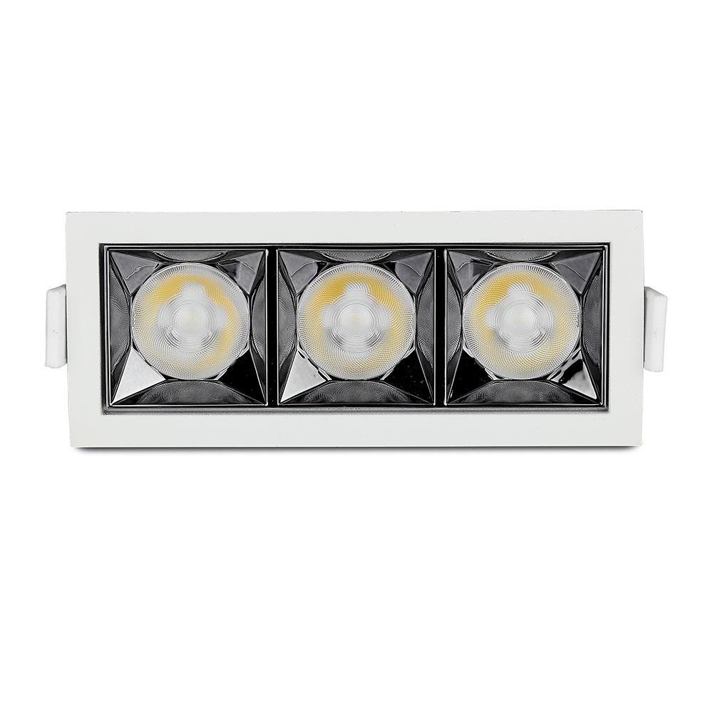 12W Oprawa wpuszczana reflektor LED, Chip SAMSUNG, Barwa:2700K, Kąt 12', VTAC, SKU 975