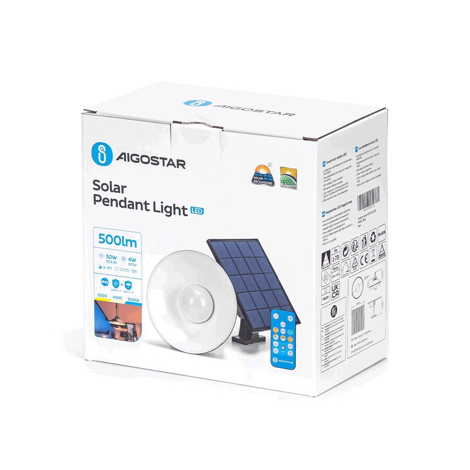 Solarna lampa wisząca LED 50W 3000K/4000K/6500k