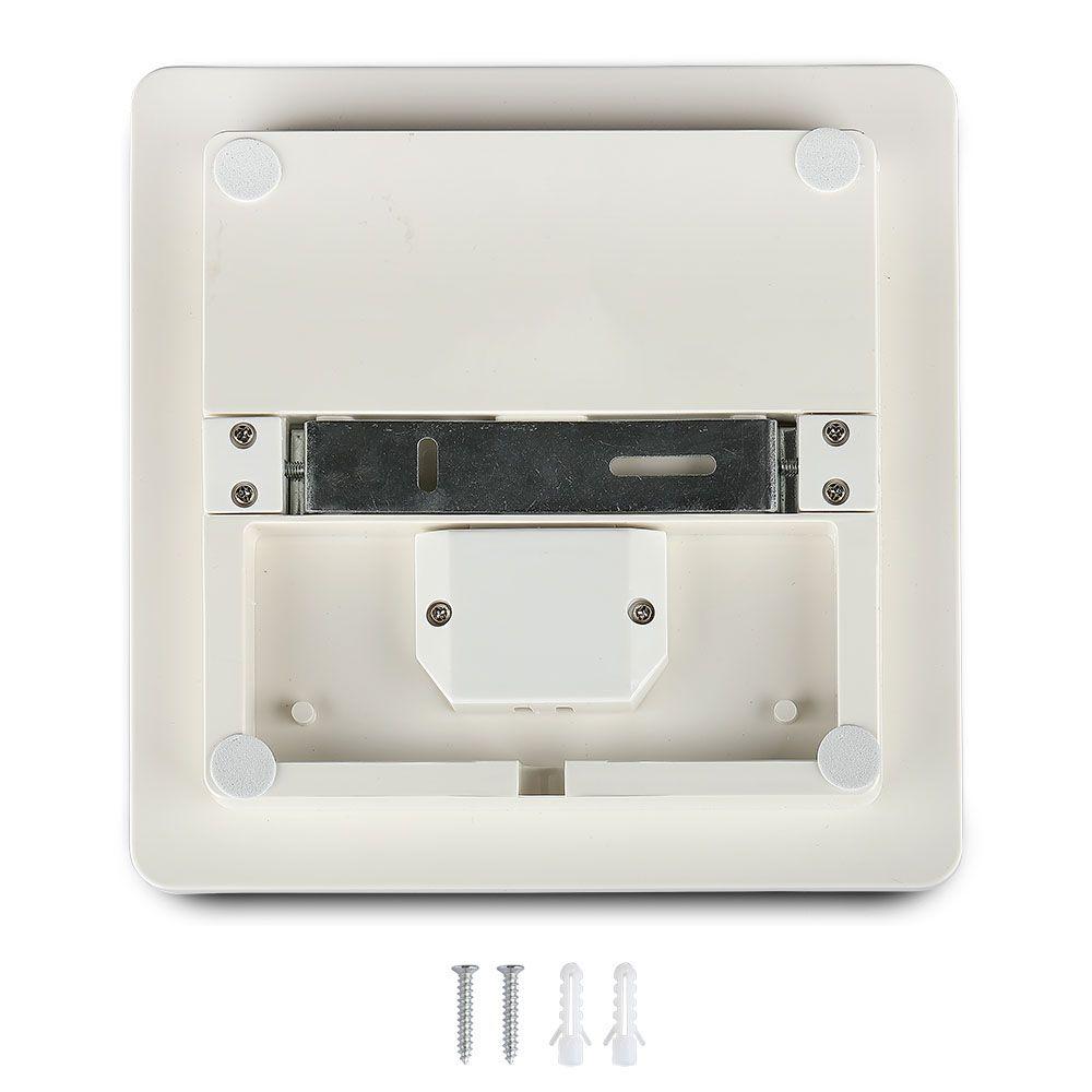 25W Plafon LED, IP44, Chip Samsung, Barwa:3000K, Klosz PC, Kwadrat, VTAC, SKU 13959