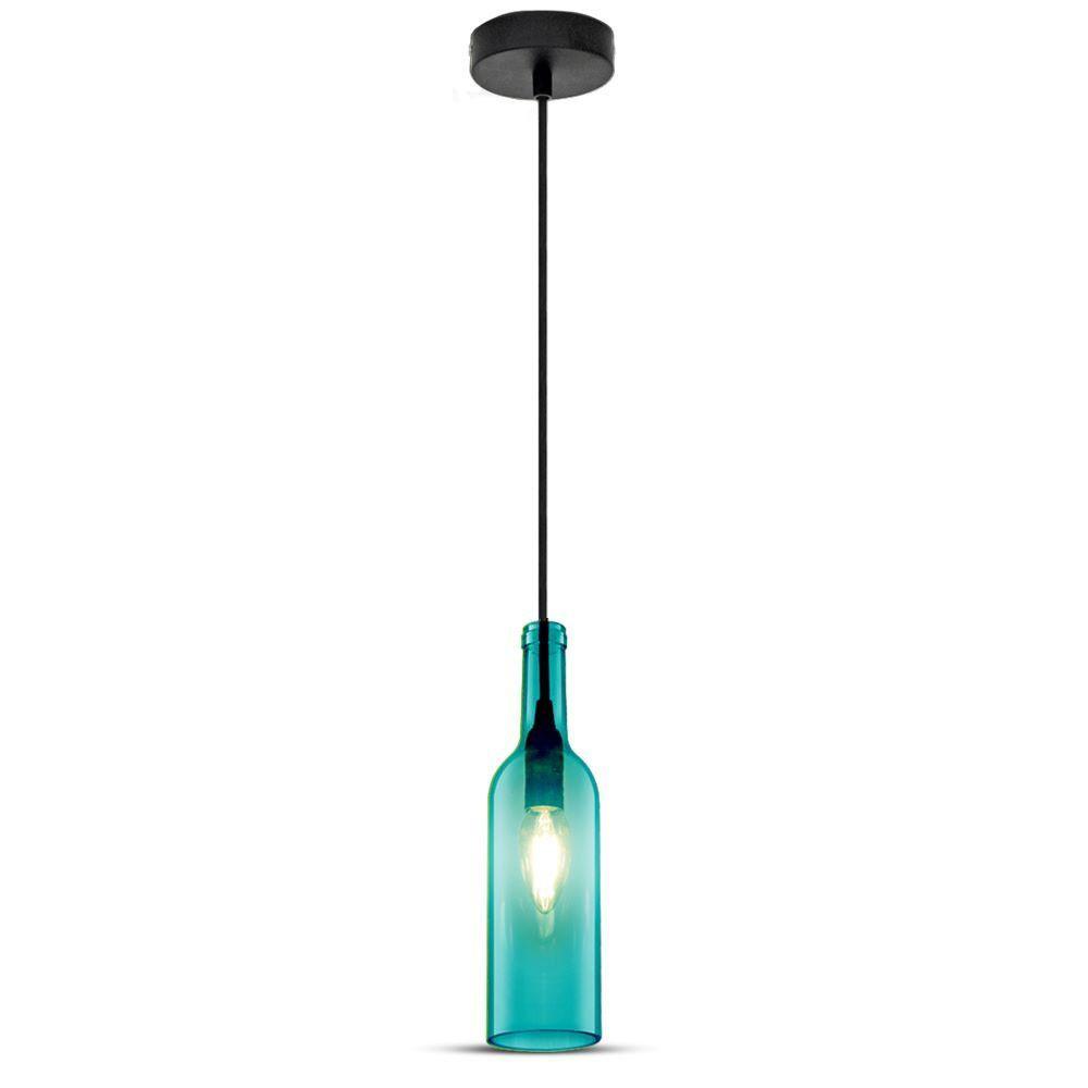 VT-7558 BOTTLE PENDANT LIGHT-E14 HOLDER-BLUE